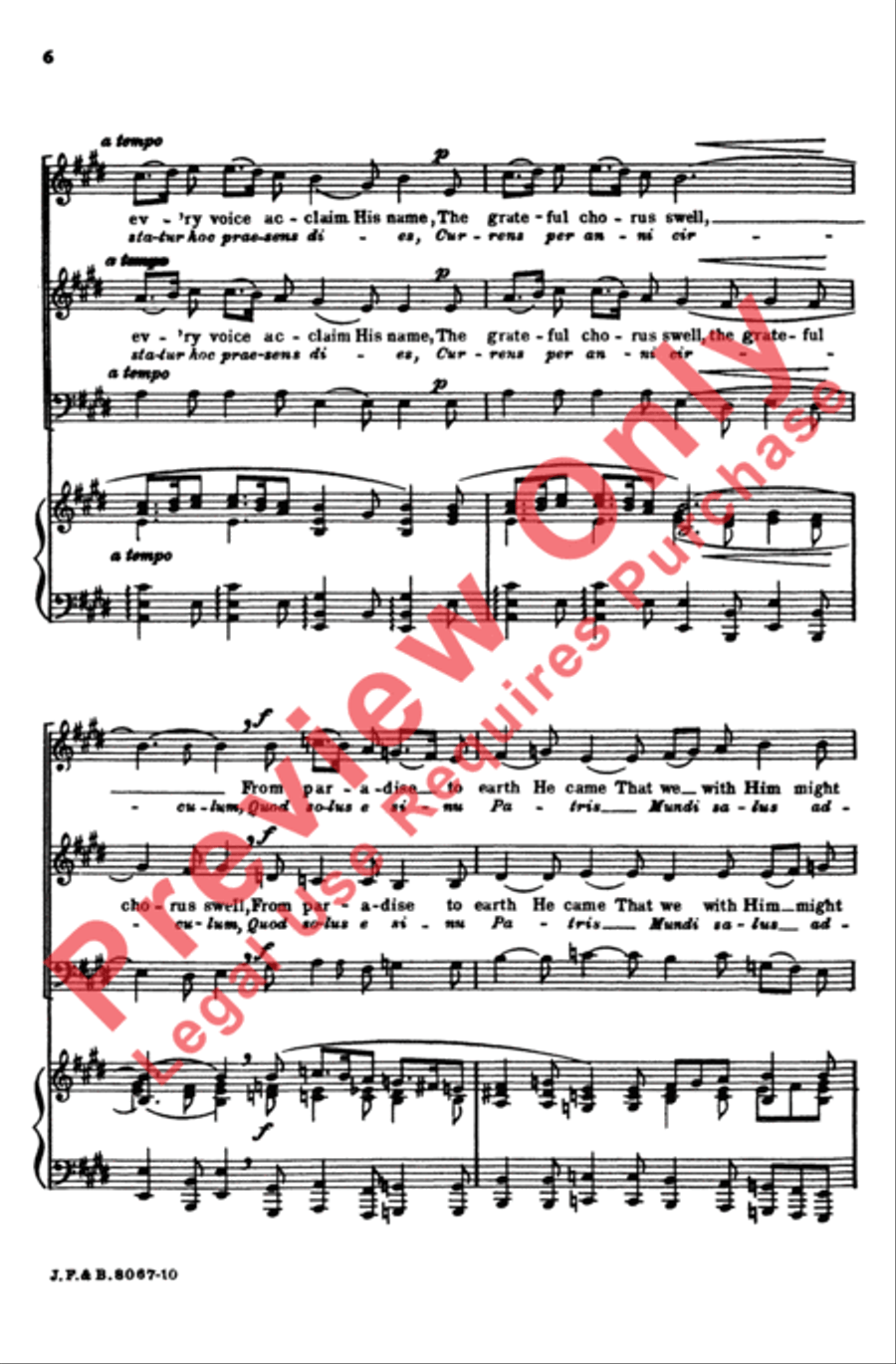 Gesu Bambino (The Infant Jesus) 3-Part scores gallery preview page 7
