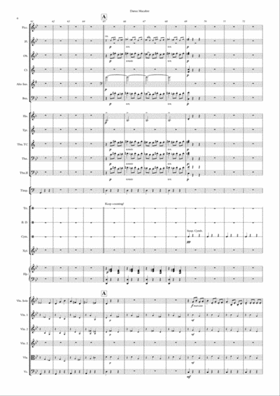 Danse Macabre Danse Macabre Full Orchestra scores gallery preview page 6