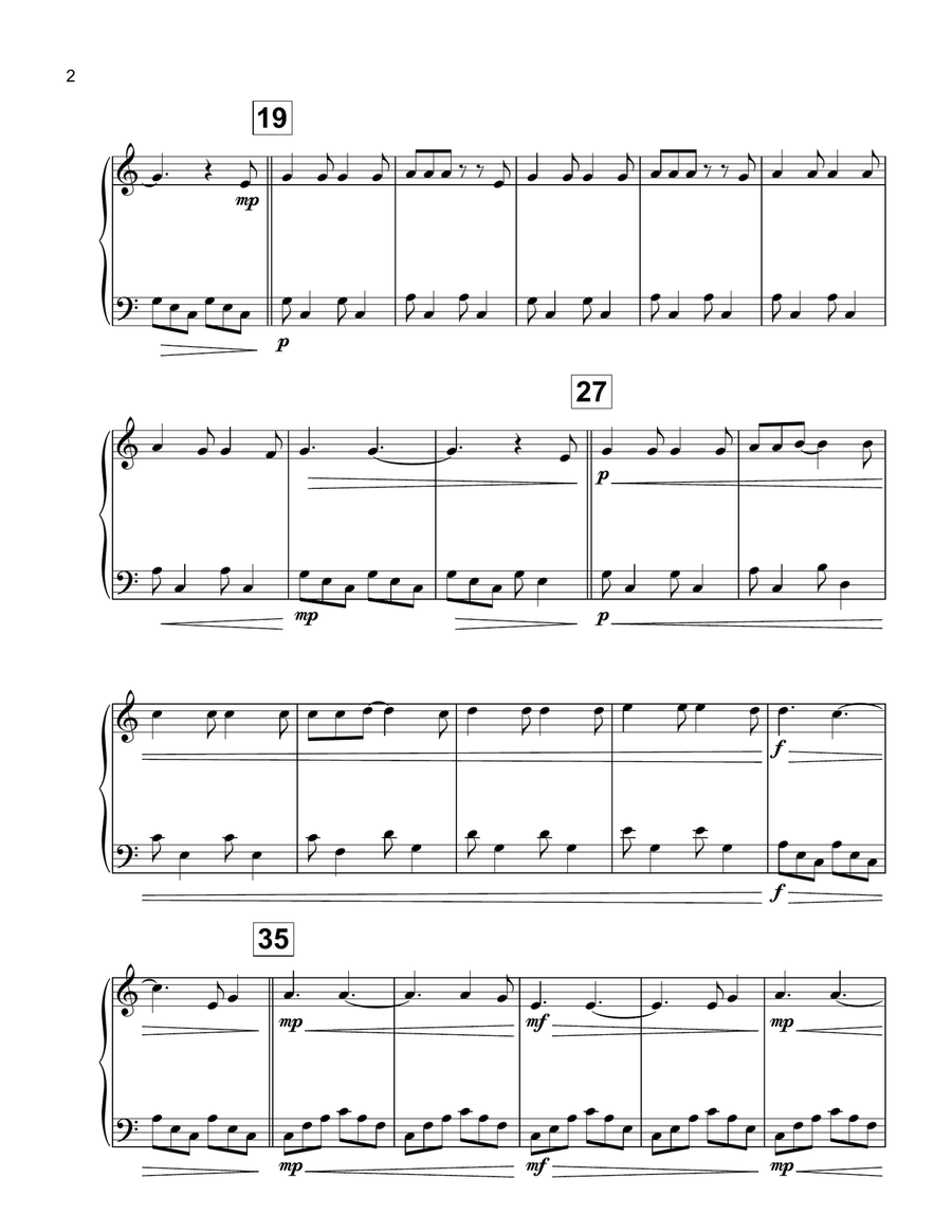 Hallelujah Hallelujah Marimba scores gallery preview page 2