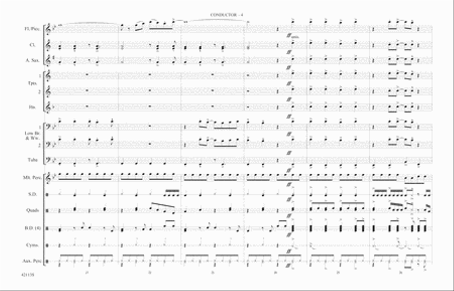 Rebel Yell: Score Marching Band scores gallery preview page 4