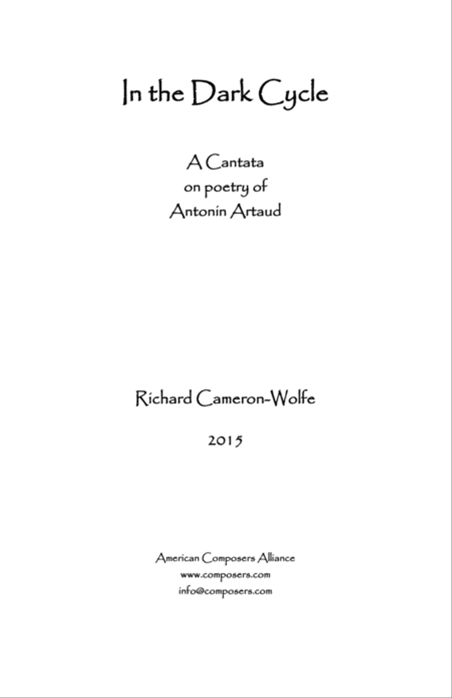 [Cameron-Wolfe] In the Dark Cycle Unison Choir scores gallery preview page 3