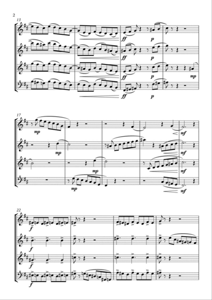 Presto for Recorder Quartet Chamber Music scores gallery preview page 2