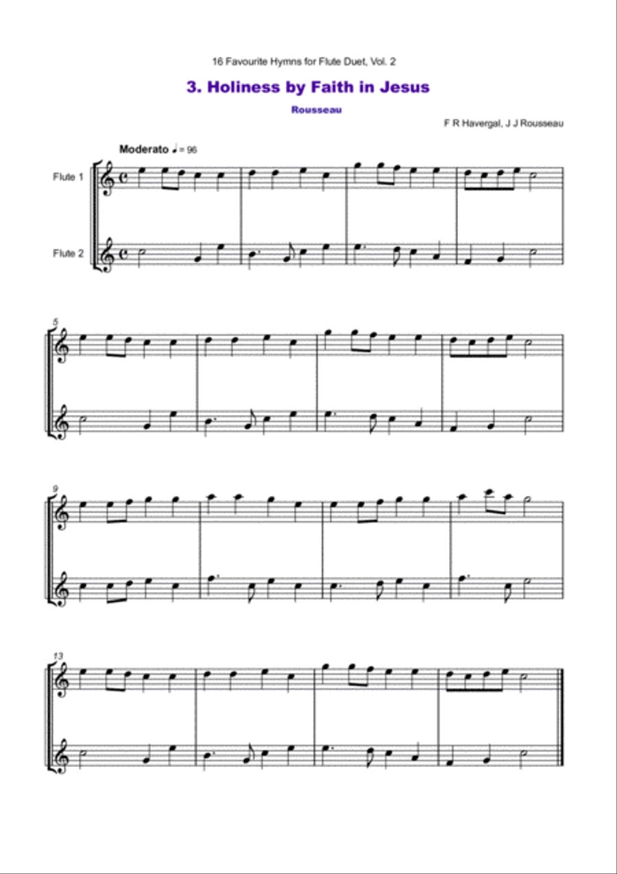 16 Favourite Hymns Vol.2 for Flute Duet Flute Duet scores gallery preview page 4