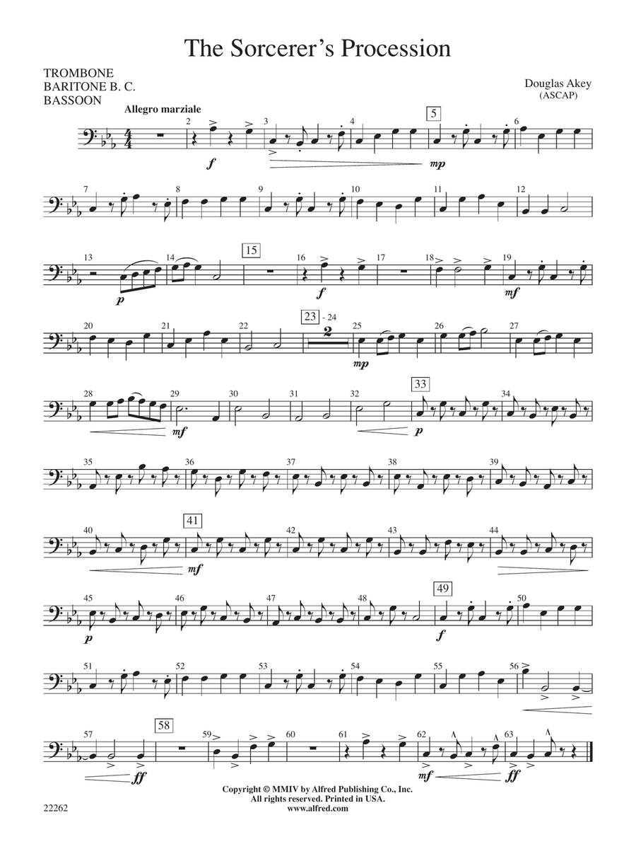 The Sorcerer's Procession: 1st Trombone