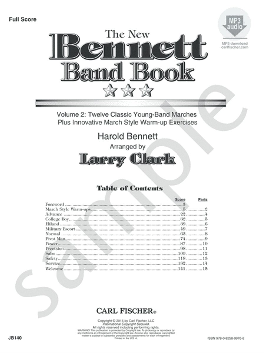 The New Bennett Band Book Concert Band scores gallery preview page 3