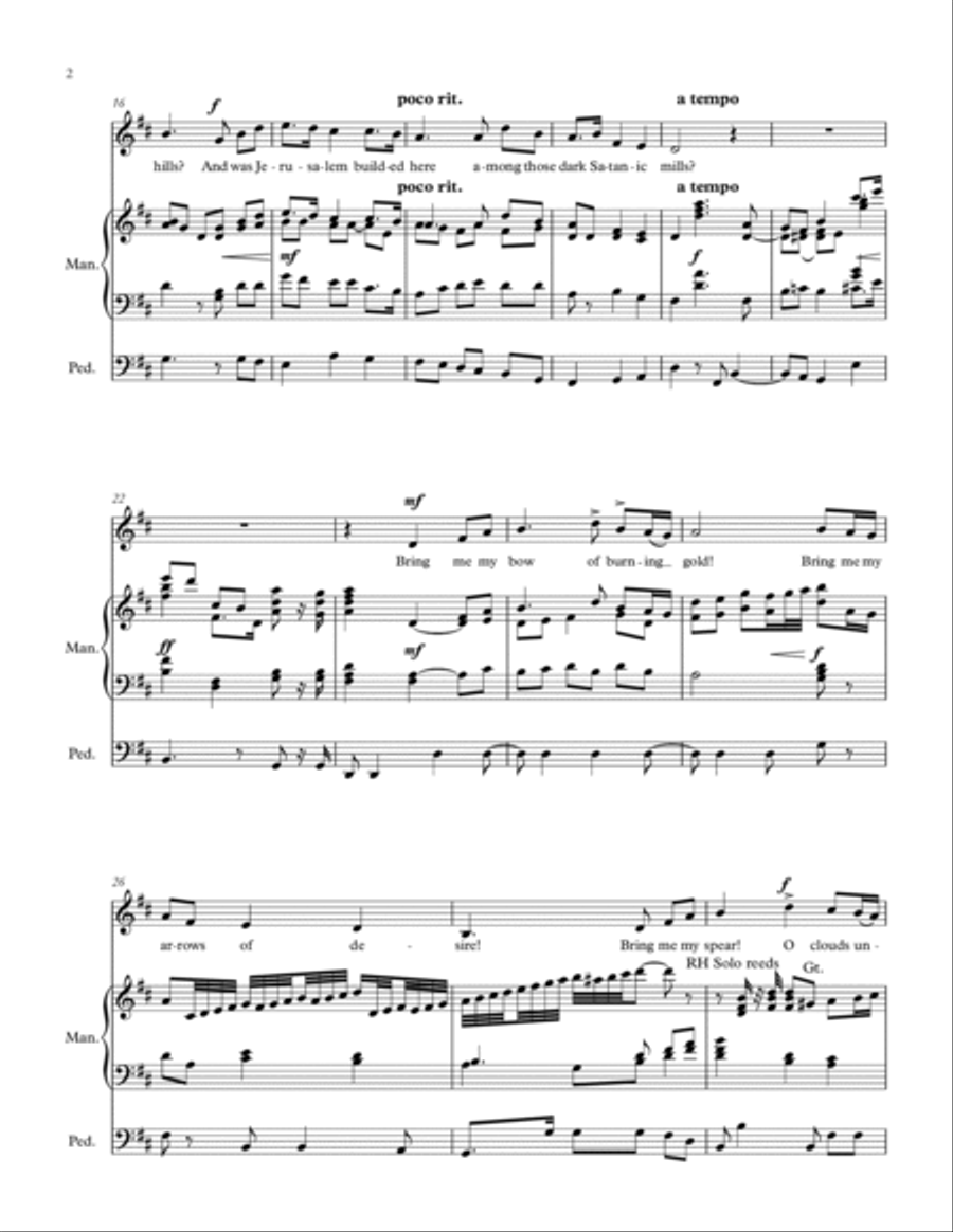 Jerusalem Organ Solo scores gallery preview page 2