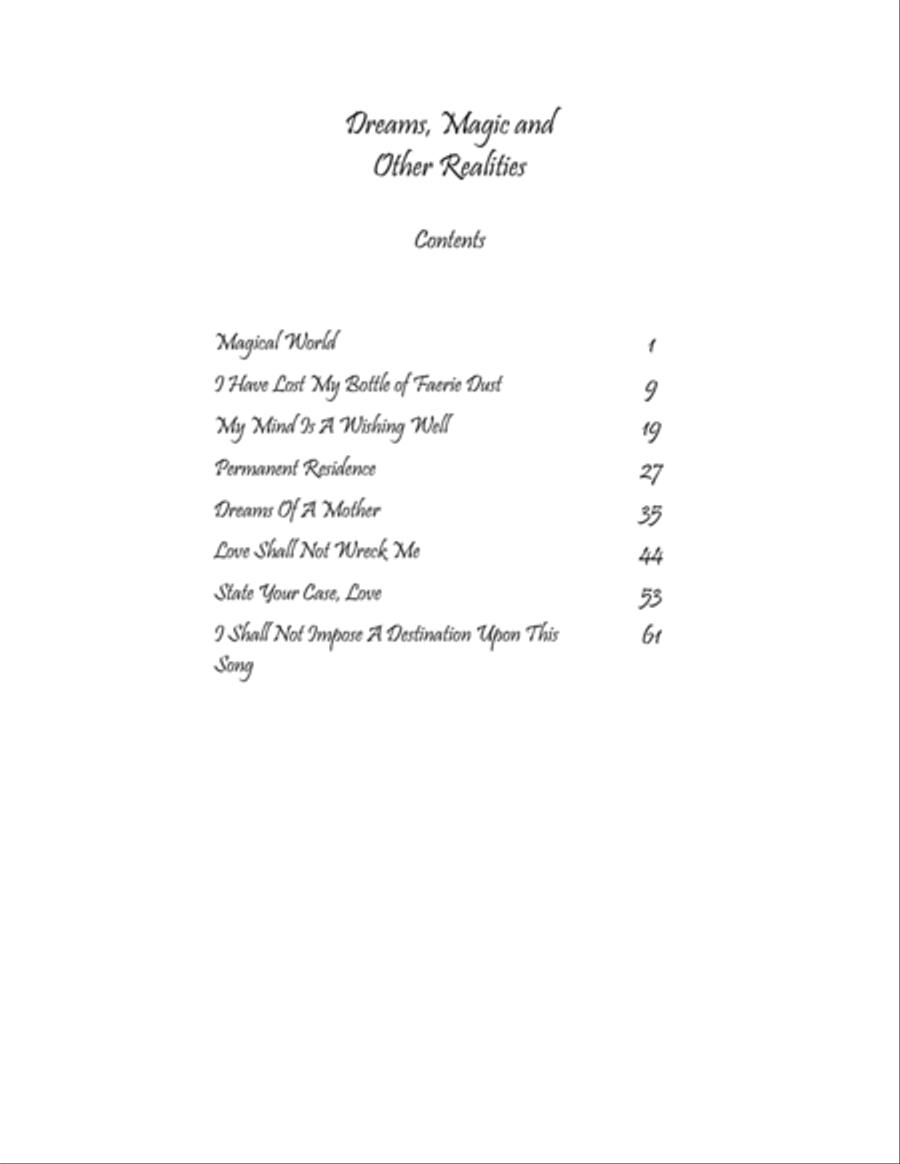 Dreams, Magic and Other Realities Collection Voice Solo scores gallery preview page 3
