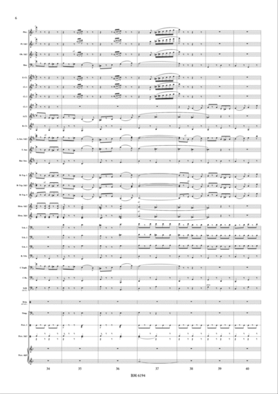 Circus Town Parade March for Wind Band Concert Band scores gallery preview page 7