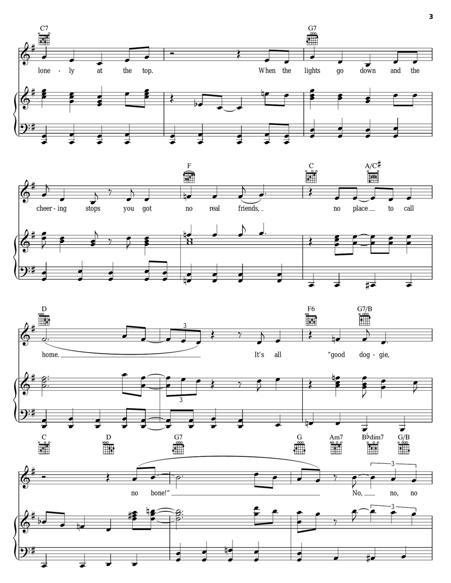 Good Doggie.....No Bone! Piano, Vocal, Guitar scores gallery preview page 3