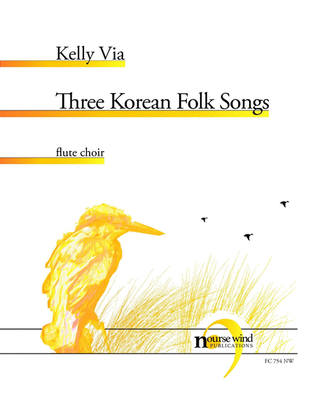 Book cover for Three Korean Folk Songs for Flute Choir