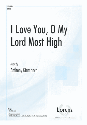 Book cover for I Love You, O My Lord Most High