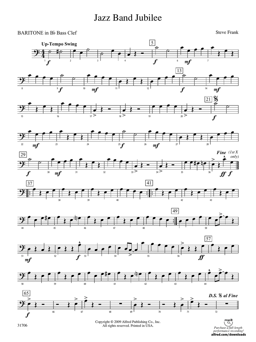 Jazz Band Jubilee: (World Part) B-flat Baritone B.C.