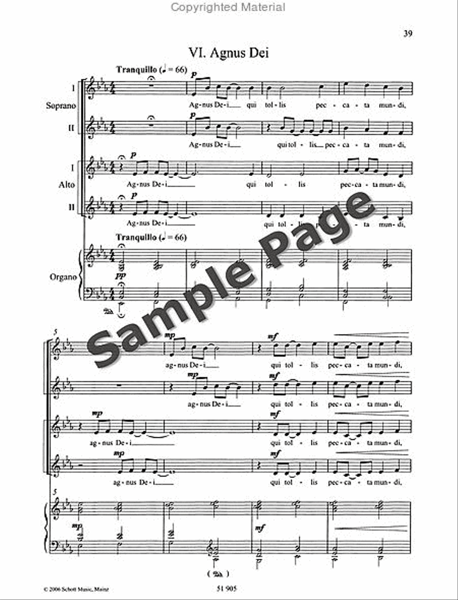Missa Brevis SSAA scores gallery preview page 40