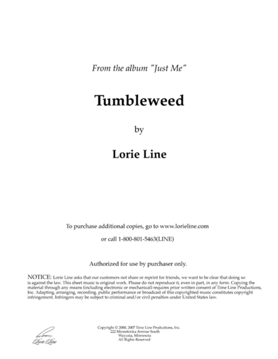 Tumbleweed Piano Solo scores gallery preview page 1