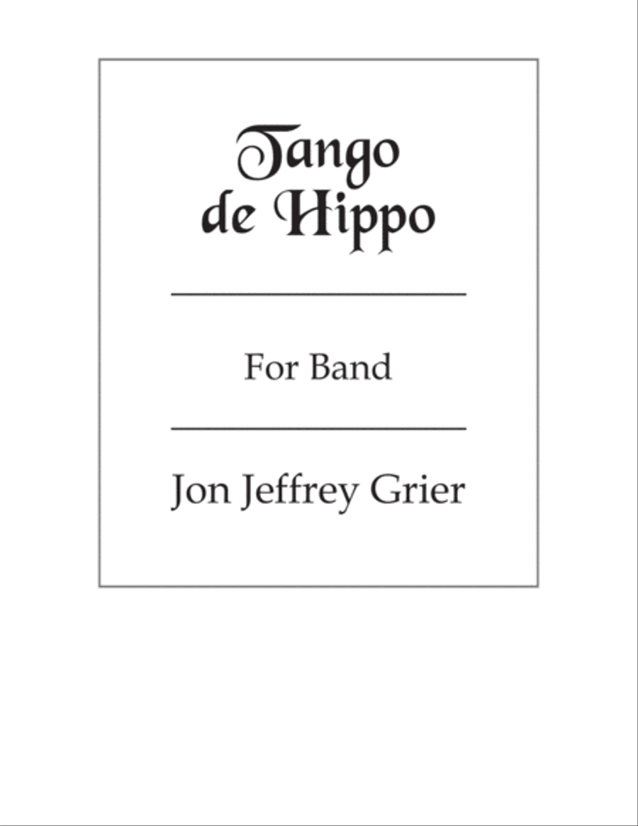 Tango de Hippo Concert Band scores gallery preview page 1