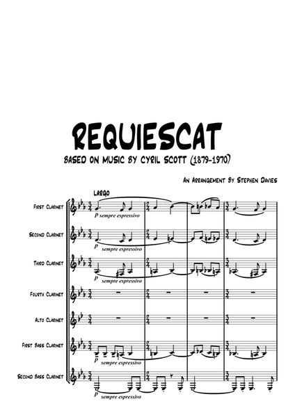 'Requiescat' based on music by Cyril Scott for Clarinet Septet. image number null