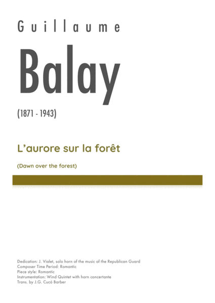 Balay - L'Aurore sur la forêt (Dawn over the forest)