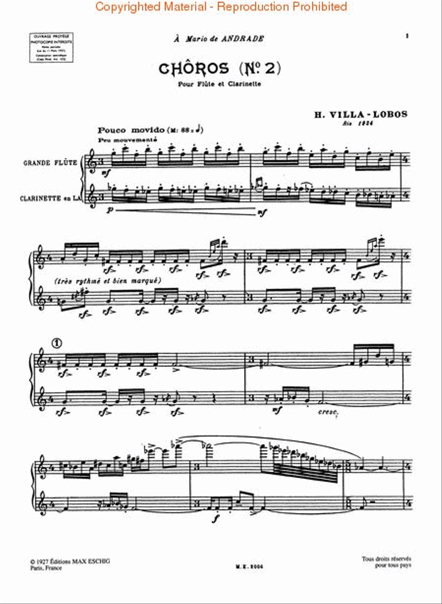 Choros No. 2 Choros No. 2 Clarinet scores gallery preview page 3