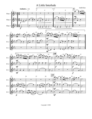 A Little Interlude - for flute trio