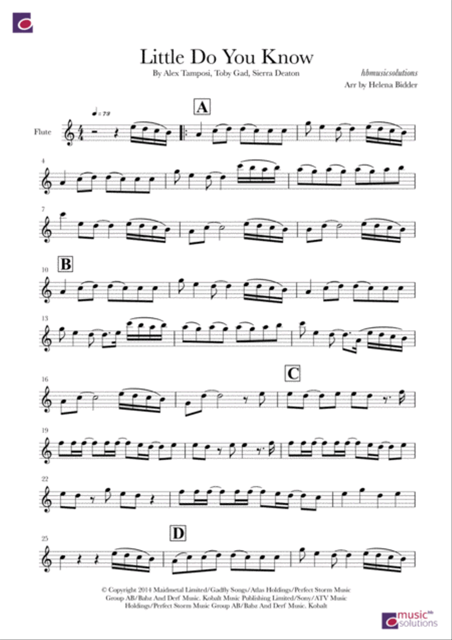 Little Do You Know Little Do You Know Flute Solo scores gallery preview page 2