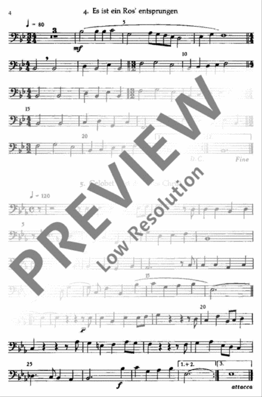 O Heiland, reiß die Himmel auf Choir scores gallery preview page 4