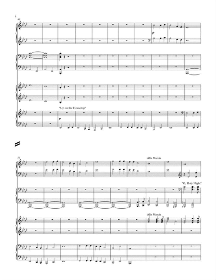 Christmas Medley Christmas Medley 2 Pianos, 4-Hands scores gallery preview page 4