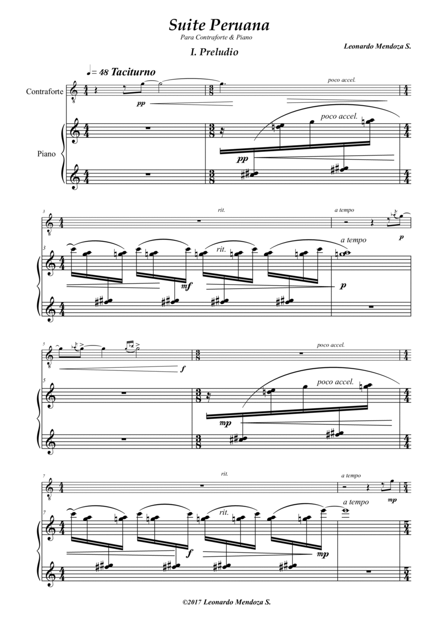 Suite Peruana Chamber Music scores gallery preview page 1