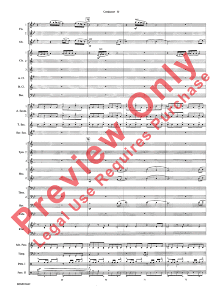 To the Summit! (Strive for the Highest) Concert Band scores gallery preview page 19