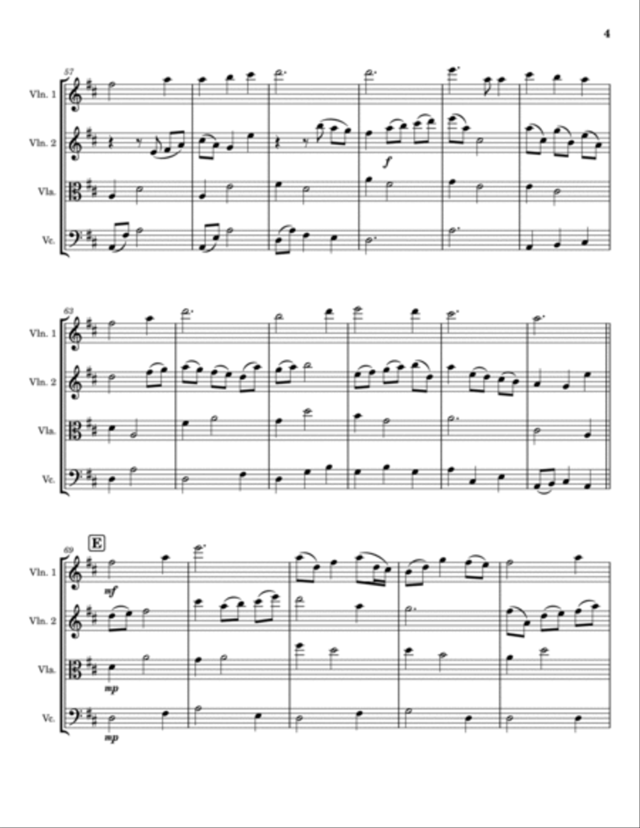 Edelweiss Edelweiss String Quartet scores gallery preview page 4