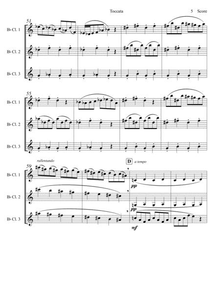 Holst - Toccata (Newburn Lads) set for Clarinet Trio image number null