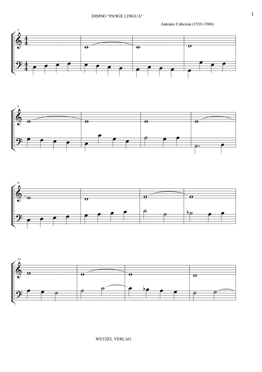 Hymne Pange Lingua Organ Solo scores gallery preview page 1