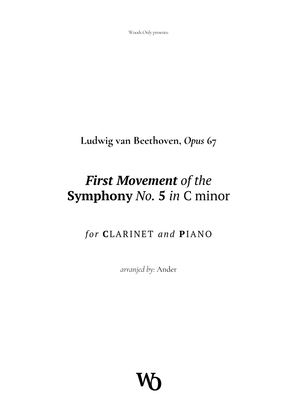 Symphony No. 5 by Beethoven for Clarinet