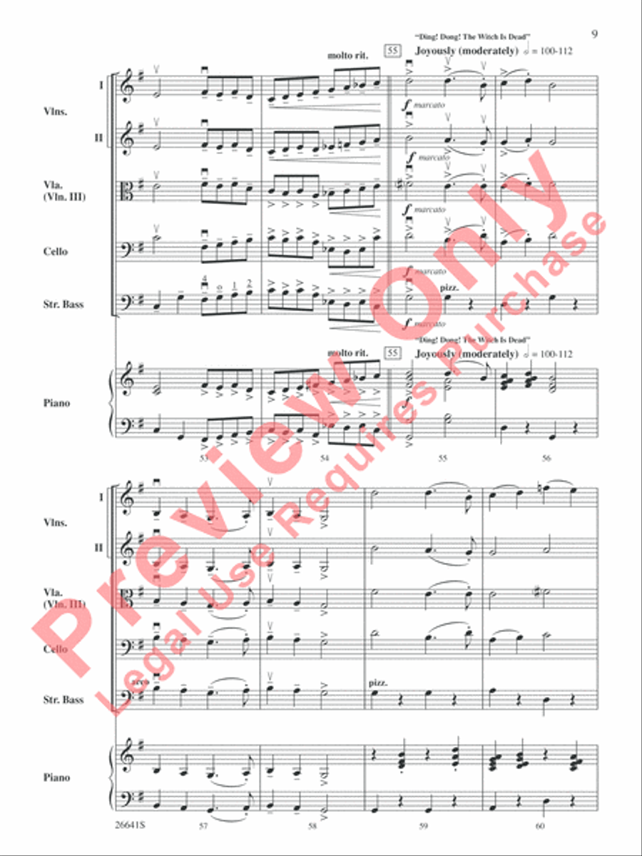 The Wizard of Oz String Orchestra scores gallery preview page 10