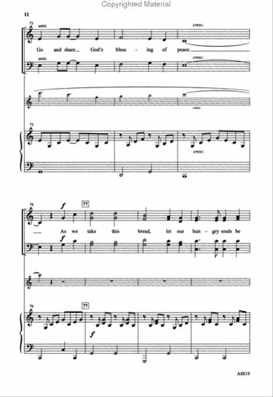 Come, Receive God'S Blessing 4-Part scores gallery preview page 3