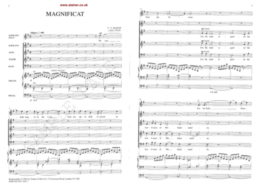 Magnificat and Nunc Dimittis in G 4-Part scores gallery preview page 2