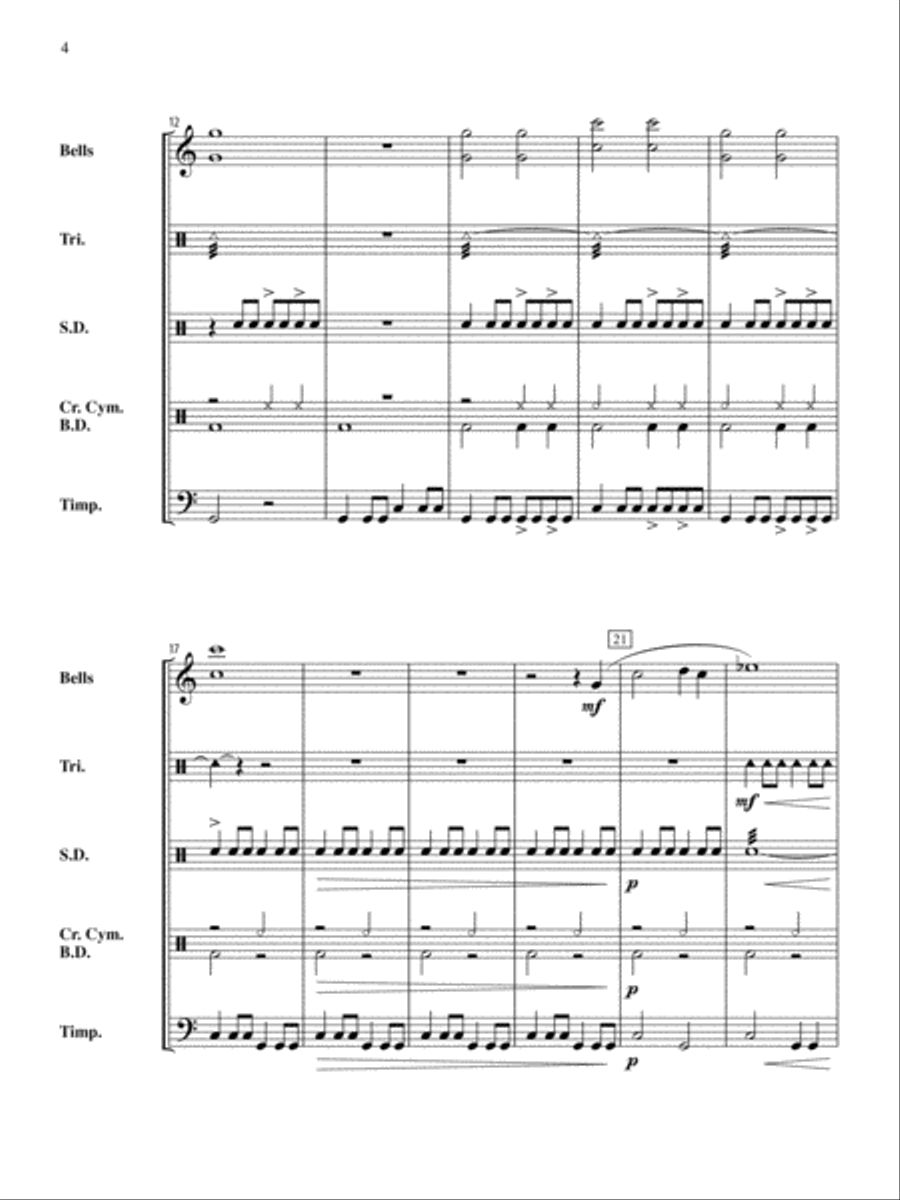 The Anthony J. Cirone Intermediate Percussion Ensemble Collection: Score Percussion Ensemble scores gallery preview page 4