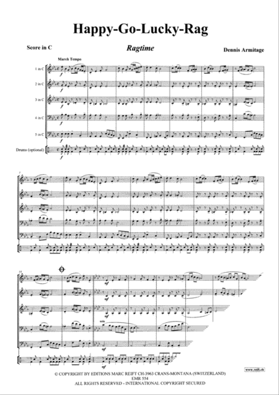 Happy-Go-Lucky-Rag / Going Home / Sweet and Mellow Concert Band scores gallery preview page 3