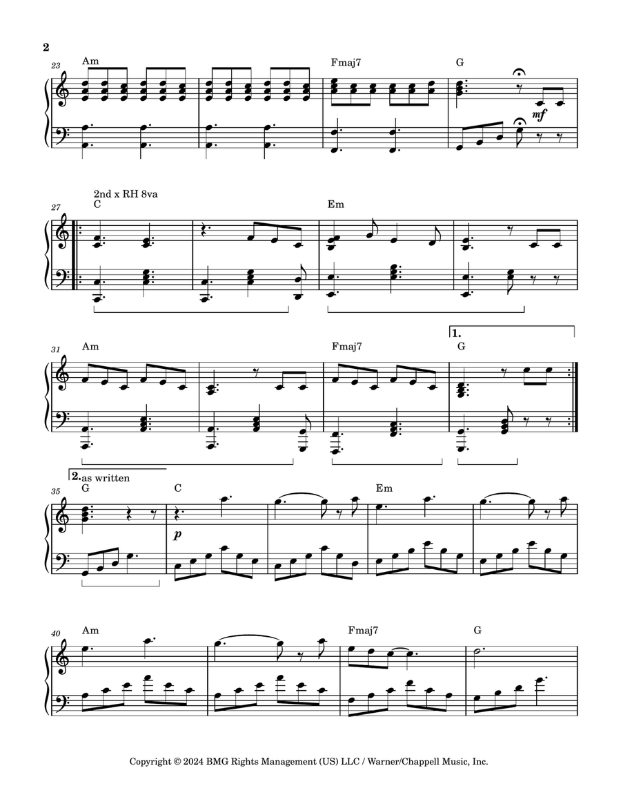 Save Me Piano Solo scores gallery preview page 2