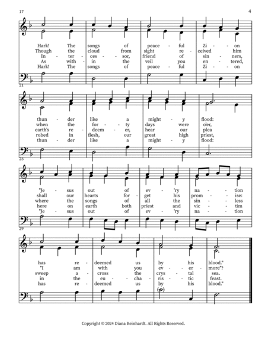 Alleluia! Sing to Jesus Handbell Choir scores gallery preview page 4