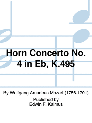Book cover for Horn Concerto No. 4 in Eb, K.495