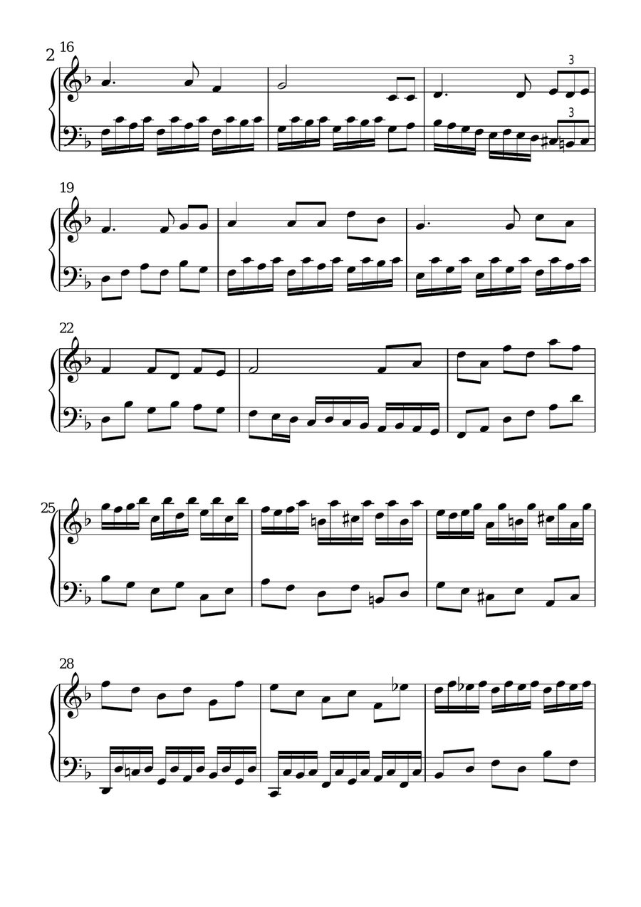 Bach El Senyor es la meva força Piano Solo scores gallery preview page 2
