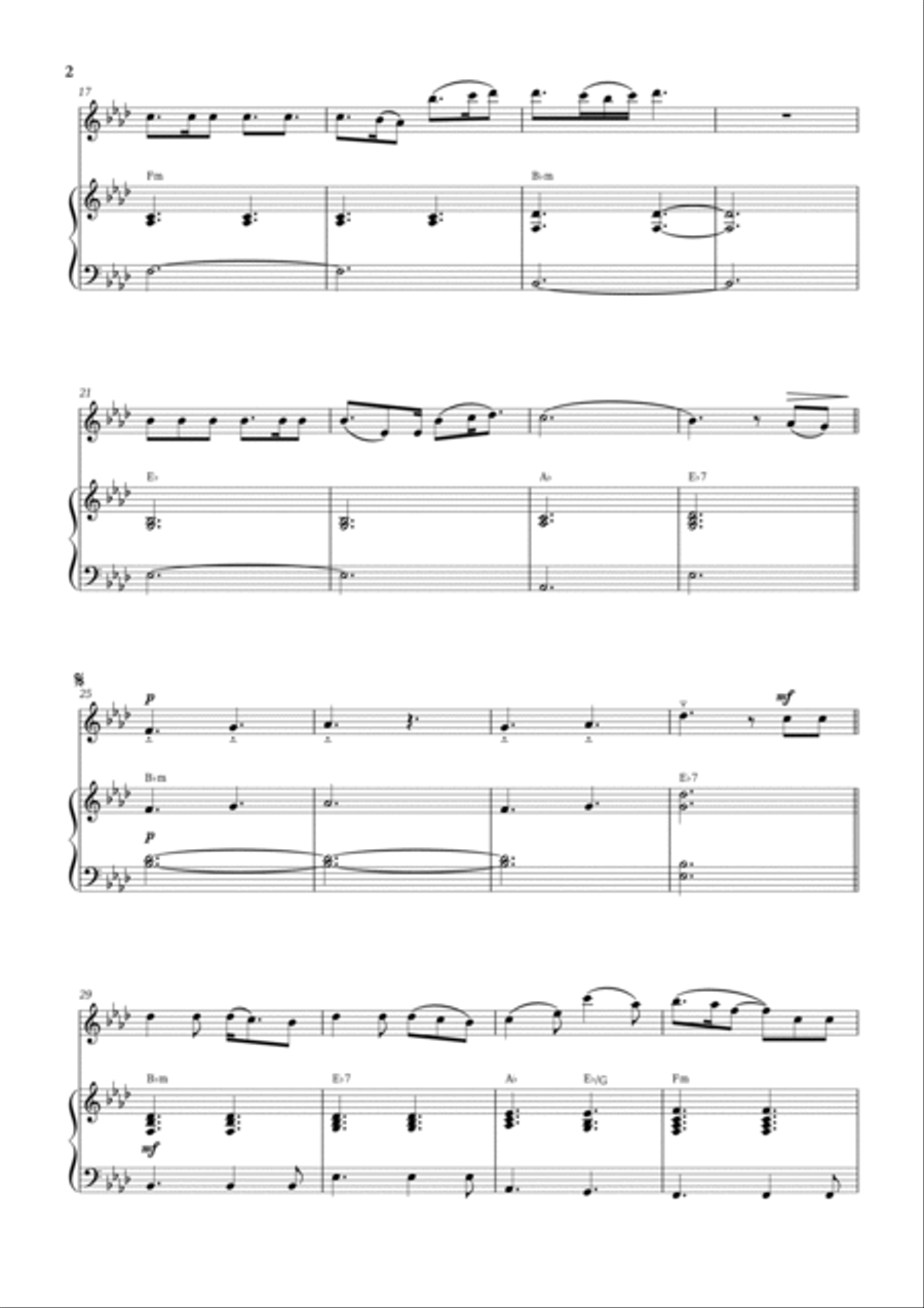 Glimpse Of Us Flute Solo scores gallery preview page 2