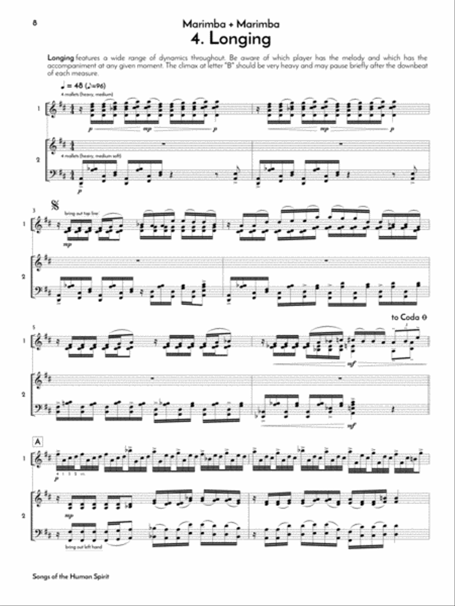 Songs of the Human Spirit Marimba scores gallery preview page 5