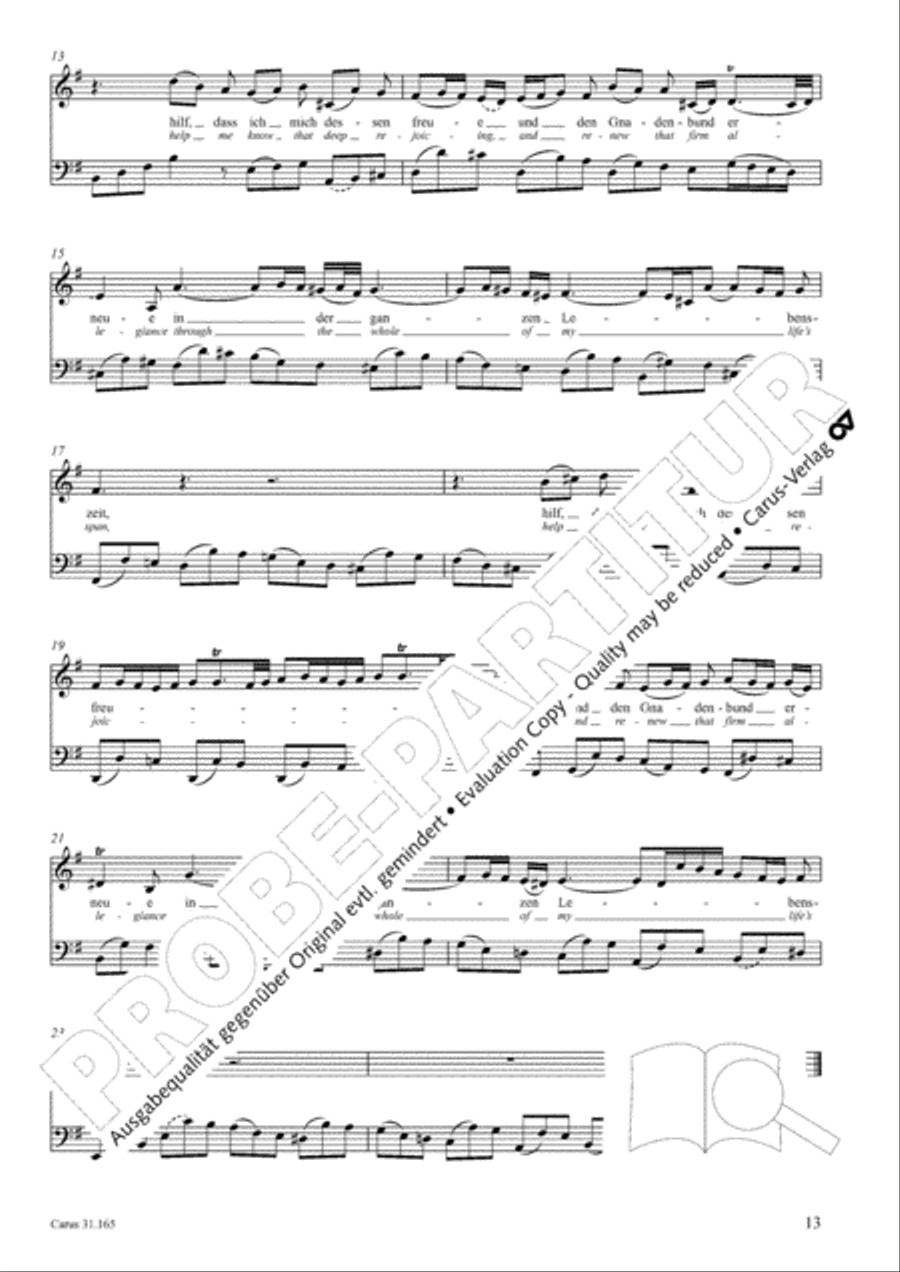 O Holy Spirit's solemn rite (O heiliges Geist- und Wasserbad) 4-Part scores gallery preview page 14