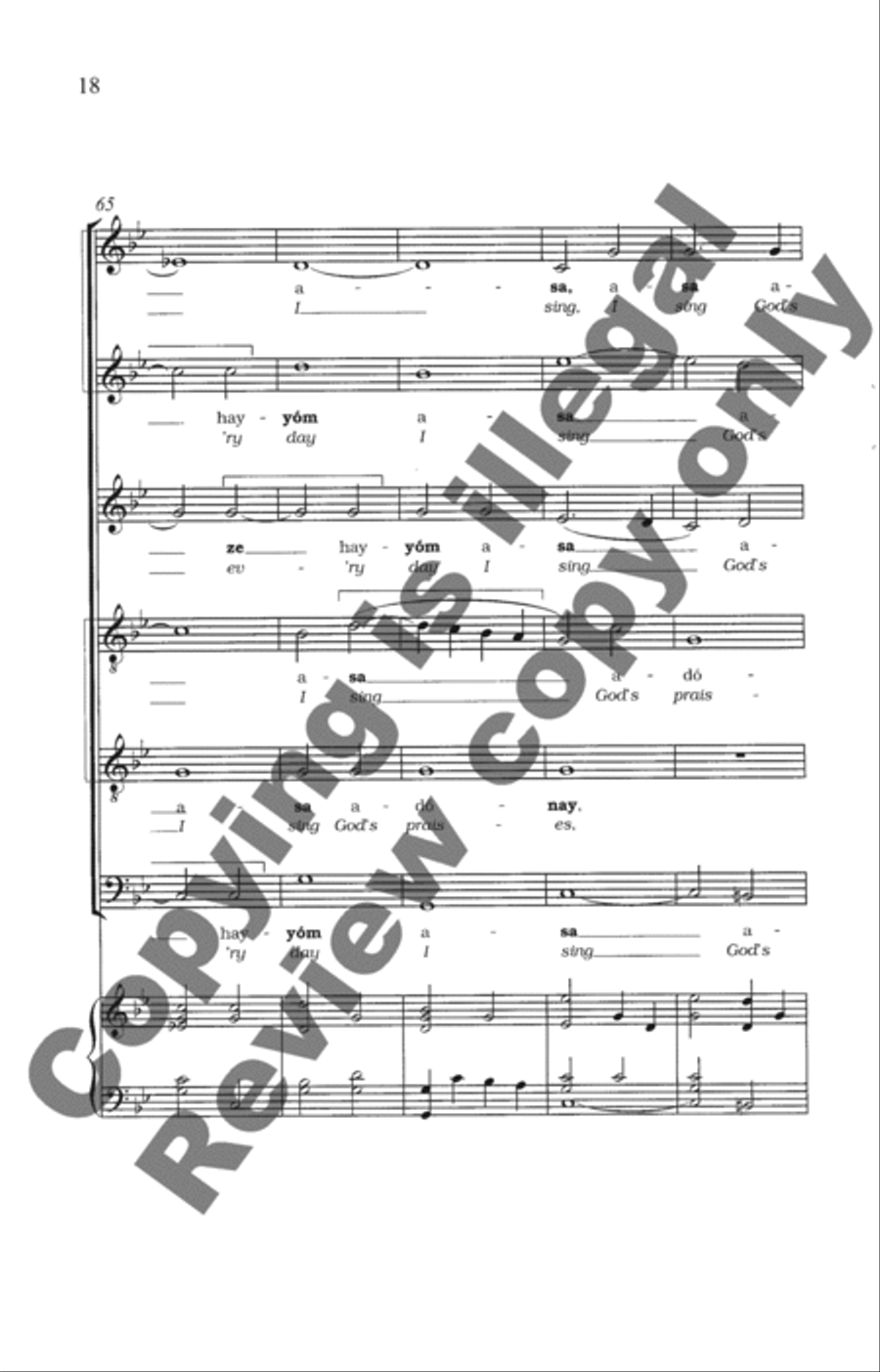 Odekha (Thank you, Lord) SSATBB scores gallery preview page 15