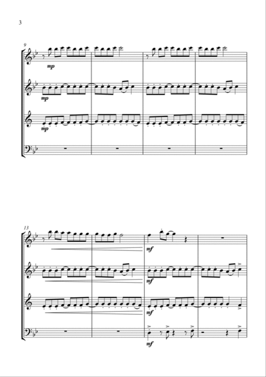 Video Killed The Radio Star Woodwind Quartet scores gallery preview page 4