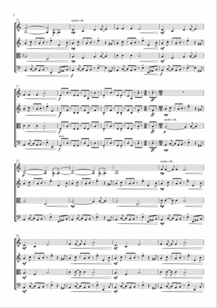 Para El Zambo Para El Zambo String Quartet scores gallery preview page 4