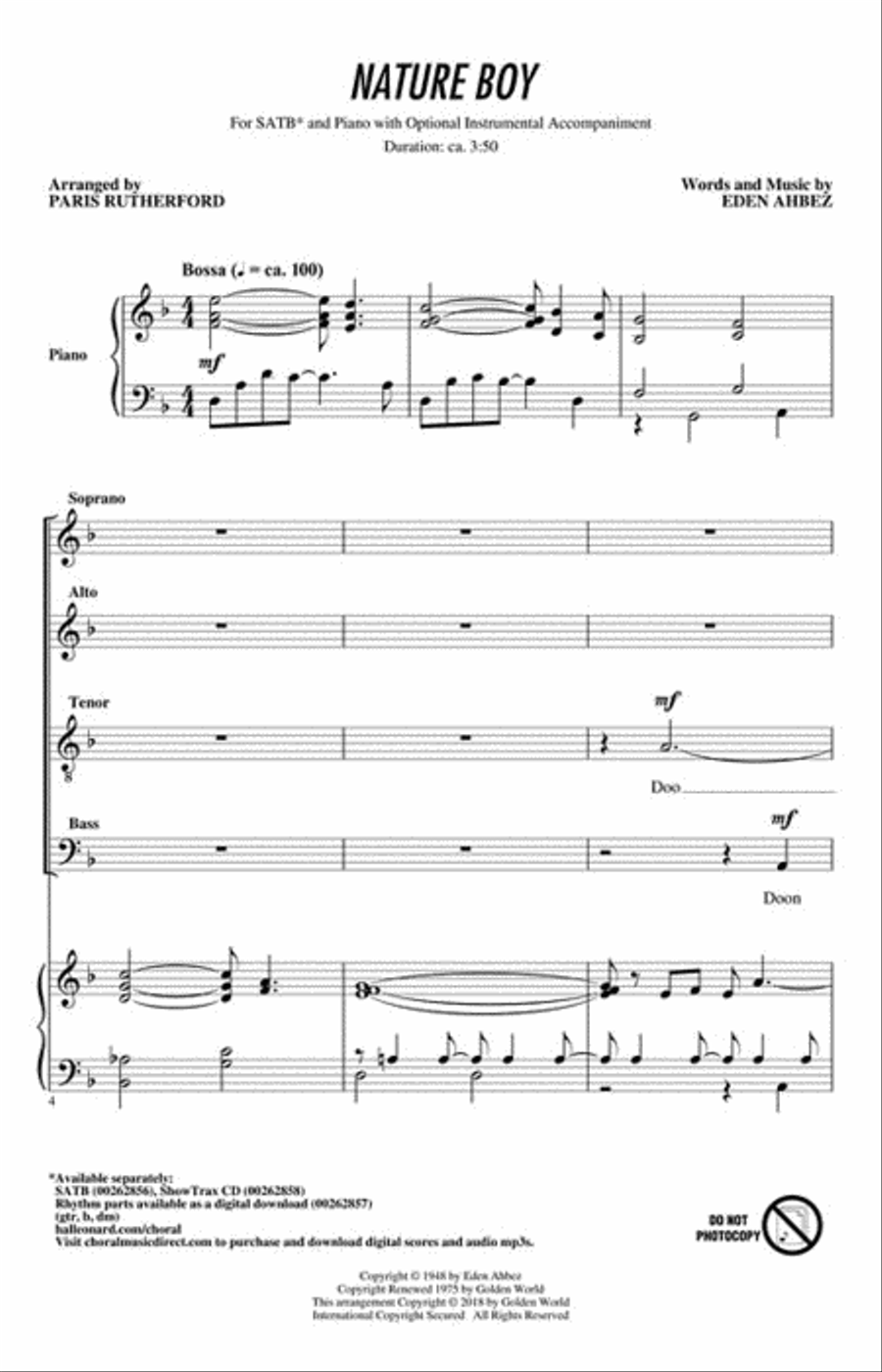 Nature Boy Choir scores gallery preview page 2
