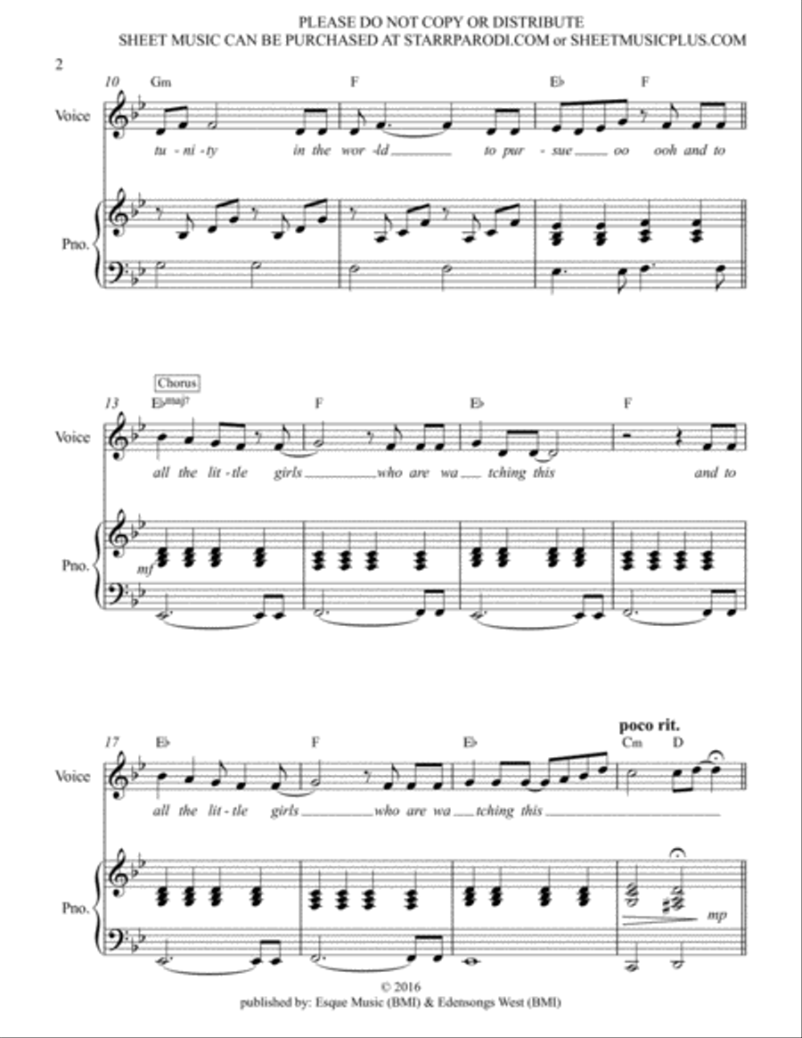 To All The Little Girls - Piano/Vocal Voice scores gallery preview page 3