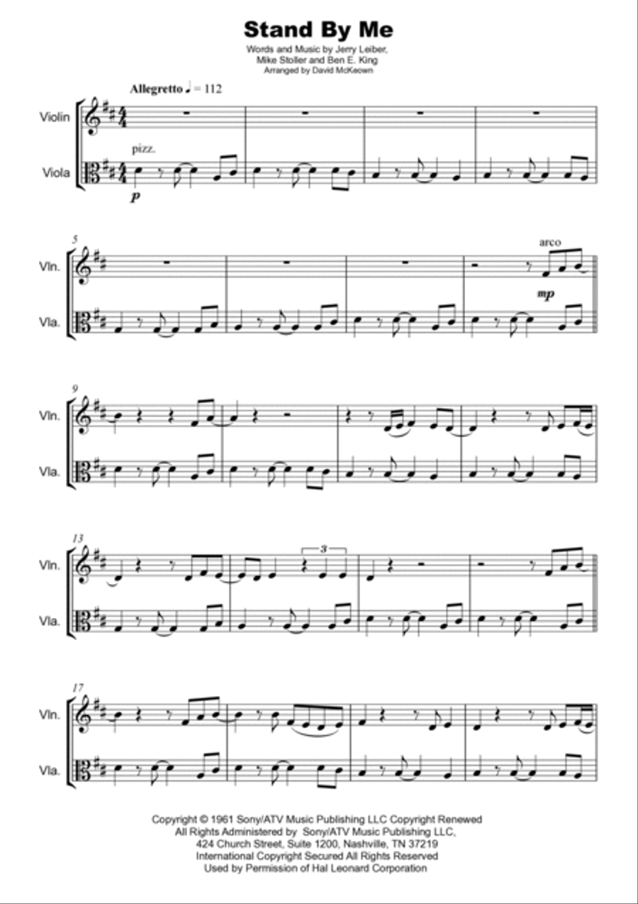 Stand By Me String Duet scores gallery preview page 2